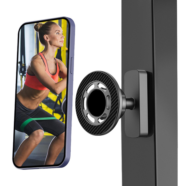 Top Selling Portable Dual-Sided Magnetic Phone Holder Grip 360 Rotation Stand for Golf Cart Gym Kitchen and All Steel Surfaces