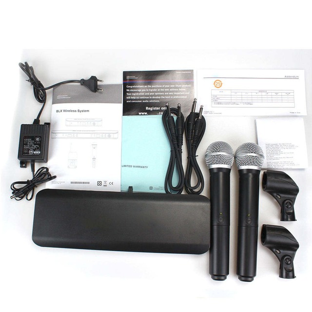 Professionnel BLX288 Dual Handheld/Headset Wireless Dynamic Microphone Condenser Digital Vocal System BLX288/s58 Microphone