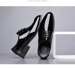 <span class=keywords><strong>Bruno</strong></span> Marc Chaussures habillées pour homme en cuir verni noir, à lacets, respirantes, style Brogues Derby, pour affaires, décontractées et travail, Taille 9, DOWNING-02 - Product Image 6