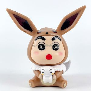Crayon Shin-Chan Cross-dress Pika con caja Figura DE ACCIÓN Decoración de escritorio Regalo Pvc Crayon Shin-Chan Figura de acción - Product Image 6