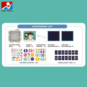 Lavagna Magnetica per Bambini con Motivi Geometrici, <span class=keywords><strong>Tavolo</strong></span> da <span class=keywords><strong>Disegno</strong></span> e Pittura - Product Image 3