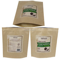 Pochette à 3 côtés avec fermeture éclair refermable pour le café, le thé en poudre, sachet d'échantillon, papier artisanal, sachet en plastique biodégradable