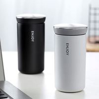 Zogifts Tasse à café isotherme portable en acier inoxydable pour couple, 350 ml, thermos, gobelet à double paroi, isolation sous vide, sublimation