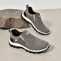 Chaussures décontractées et sportives pour hommes, style slip-on, design simple, printemps-automne, bout rond, tissu en coton, pour l'extérieur