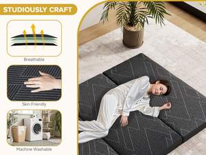premium mattress tatami floor portable <strong>camping</strong> mattress foldable folding double tri fold trifold sleeping <strong>matress</strong> with cover - Product Image 4