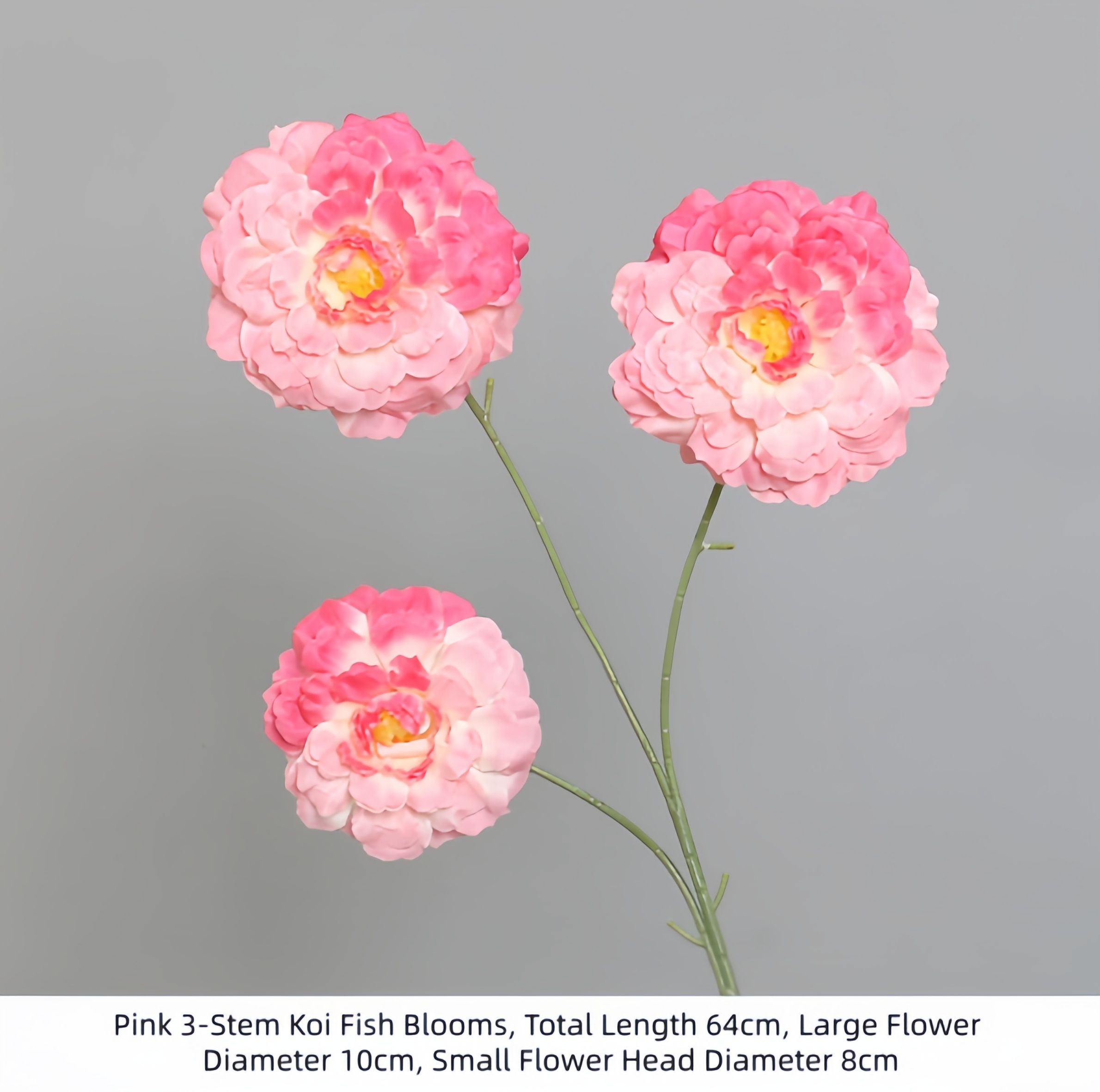 Pink 3-Stem Koi Fish Blooms