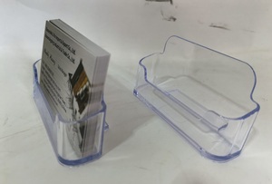 Rak Kartu Nama Akrilik Transparan Modern Ramah Lingkungan, Portabel, untuk Meja Kantor, Tempat Kartu Bisnis Kecil - Product Image 3