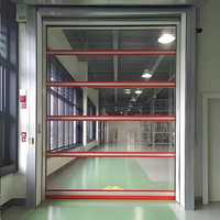 Portes à enroulement transparentes sur mesure, adaptées aux laveries automobiles, aux quais logistiques et aux entrepôts, portes rapides en PVC
