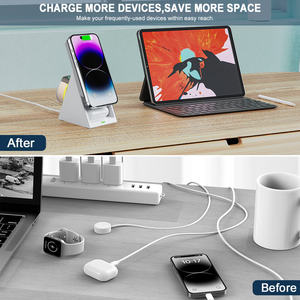 Cargador Inalámbrico 3 en 1 de 15W Magnético para <span class=keywords><strong>iPhone</strong></span>, <span class=keywords><strong>AirPods</strong></span> y Teléfonos, Compatible <span class=keywords><strong>con</strong></span> Enchufes de Reino Unido y Australia, Novedades 2025 - Product Image 6