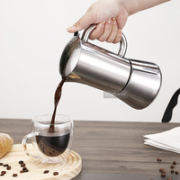 HIGHWIN Acier Inoxydable Moka Pot Cafetière Cuisinière Espresso Maker Induction 6 Tasses Moka Pot
