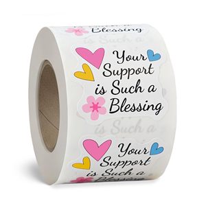 Pegatinas de bendición, 500 Uds., etiquetas decorativas para sellar, para pequeños comerciantes en línea, panadería, sobres, caja de regalo, decoración de embalaje - Product Image 1
