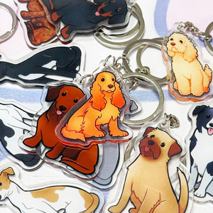พวงกุญแจอะคริลิคสั่งทำลายใหม่ คุณภาพสูง ราคาโรงงาน MOQ ต่ำ รับผลิตตามแบบ ลายการ์ตูนอนิเมะ พวงกุญแจสุนัข - Product Image 3
