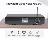 Amplificateur Mini CL-300W PRO 275W*2 Classe D avec DAC/Phono et amplificateur casque en alliage d'aluminium, streaming WiFi/BT pour vinyle/numérique