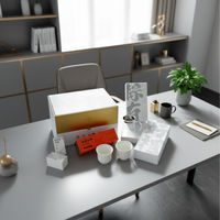 Boîte cadeau en papier spécial magnétique personnalisée de luxe avec dorure à chaud pour l'emballage d'un service à thé