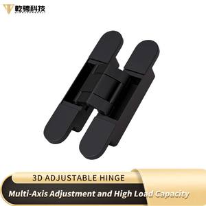 Петля скрытого монтажа из цинкового сплава, грузоподъемность 120 кг, размер 34*246 мм, толщина 10 мм, 3D-регулировка, угол открывания 180°, с доводчиком для дверей - Product Image 4