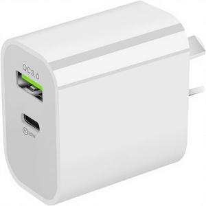 Chargeur mural USB-C 20W PD, adaptateur d'alimentation à charge rapide, chargeur USB double port pour téléphone portable, tablette, ordinateur portable - Product Image 3
