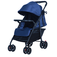 Poussette bébé pliable à quatre roues 2 en 1 avec un design adorable, système de voyage convertible