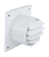 Ventilateur d'extraction en plastique 4 pouces 220V/50HZ avec volet et lampe pour salle de bain, restaurant, maison, ventilateur de fenêtre rond pour salle de bain