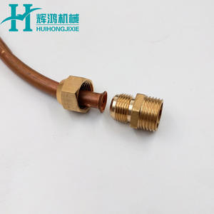 Conector macho de cobre ensanchado Huihong, 1/2 3/4, 6 puntos, accesorio recto para tubería de cobre para aire, agua y aceite - Product Image 1
