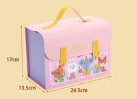 Coffret Cadeau Fête des Enfants pour Mariages Anniversaires Vêtements Bébé Personnalisés Boîtes Rigides Mignonnes Laminage Brillant Facile à Tenir
