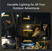 Lampe de camping LED multifonctionnelle, portable, étanche, pliable, télescopique, pour l'extérieur, avec batterie au lithium