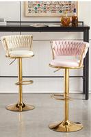 Chaise de salle à manger moderne en cuir capitonné, couleurs personnalisées en gros, tabouret de bar de hauteur comptoir, bar de luxe pour la maison, restaurant