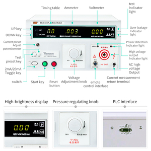 Medidor de Hipot Rek RK2670AM / Máquina de Prueba de Voltaje de Resistencia AC 5kV 20mA Electrónica CN;GUA IECEE OEM - Product Image 3