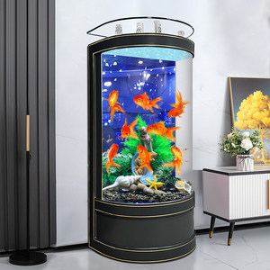 <span class=keywords><strong>Acquario</strong></span> semicircolare per pesci rossi 2026: Nuovo modello con filtro automatico e decorazione acquatica per soggiorno - Product Image 6