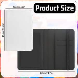 Funda para Pasaporte de Cuero PU Blanco de Doble Cara con Transferencia de Calor y Diseño de Logotipo Personalizado - Product Image 2