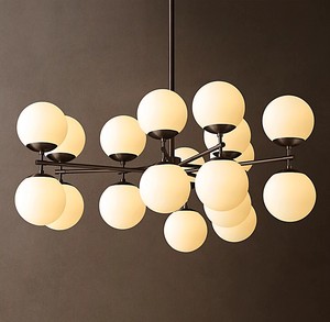 Lámpara de Araña Moderna de Alabastro <span class=keywords><strong>Oslo</strong></span>, Lámpara Rectangular Creativa para Restaurante, Lámpara de Lujo de Cobre para Sala de Estar, Dormitorio y Estudio - Product Image 2
