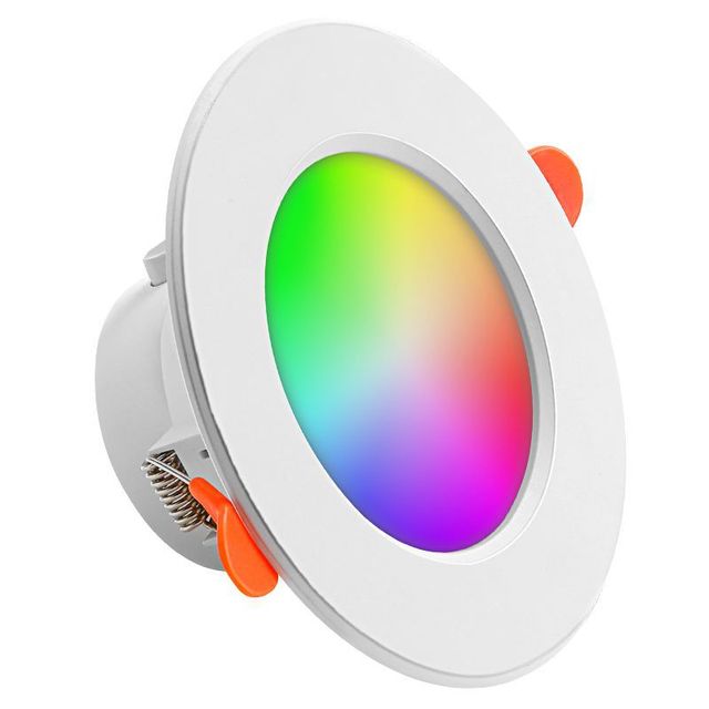 Smart Modern Bedroom Plastic Acrylic RGB CCT Dimmable LED Downlight Bulbs Wifi Tuya App Control Ambient