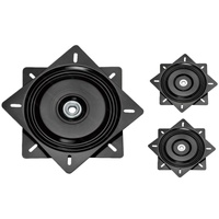 Plaque de meuble carrée SS 296,5x296,5 mm, plaque de roulement pivotante