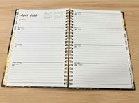 Agenda hebdomadaire et mensuel tropical 2026 avec onglets et pochette intérieure, organiseur spirale 6,5x8,5 avec autocollants