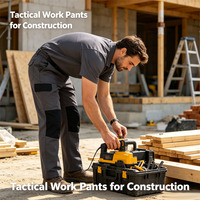 Pantalons de travail en gros, confortables, résistants, de protection, avec genouillères renforcées, fournis par l'usine