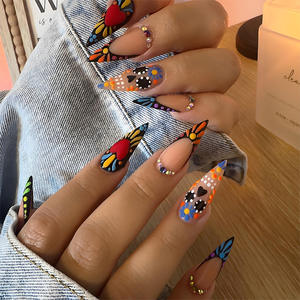 Uñas <span class=keywords><strong>Postizas</strong></span> de Acrílico de Alta Calidad, 24 Piezas, Uñas Francesas de Lujo, Marca Privada, Caja de Empaque para Vendedores - Product Image 5