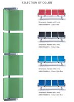 Banc moderne en acier à 3 places pour aéroport, hôpital, gare routière et centre commercial - Écologique et facile à nettoyer