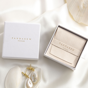 กล่องของขวัญกระดาษคราฟท์สีขาวทำจากฟองน้ำแหวนแต่งงานต่างหูสร้อยข้อมือสร้อยคอลิ้นชักลายนูน - Product Image 5