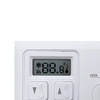 Thermostat non programmable Telin AC0044 pour pompe à chaleur à ventilo-convecteur 24VAC, anti-inflammable, PC+ABS, mural, économe en énergie, durable, facile à utiliser