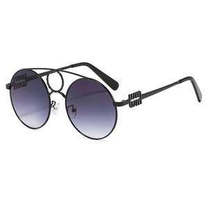 M Brand Oval <b>Sunglasses</b> Full Rim Gradient Lenses UV400 Women Casual <b>Retro</b> Style 2024 - Product Image 1