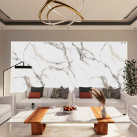 Panneau mural intérieur résidentiel en PVC brillant effet marbre, facile d'entretien, avec base UV, matériau écologique