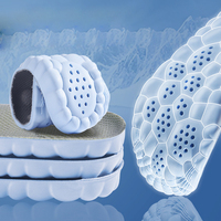Semelles intérieures en silicone PU souples, respirantes et confortables pour la course à pied et les activités sportives, avec points de massage