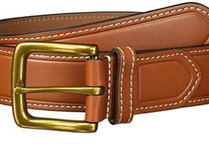 Cinturón de Cuero Vacuno de Alta Calidad para Hombre, Hebilla Cuadrada de Cobre, Doble Costura, Uso Diario Informal - Product Image 1