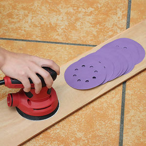 Carta vetrata viola a gancio e anello a 8 fori da 5 pollici per levigatrice orbitale casuale, lavorazione del legno, levigatura automobilistica - Product Image 5