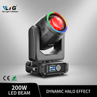 Projecteur LED Beam Spot Premium 200W à tête mobile, gradation 0-100%, activé par le son, équipement de scène