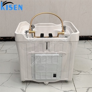 Kisen High Quality Newest Portable Shampoo Bowl Sink With Water Circulation Water Tanks and <b>Heater</b> for Beauty Salon Use - Product Image 3