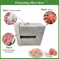 Dubbele Schacht China 50Kg Visvlees Fruit Groentepoeder Mixer Snijden En Mengen Verwerking Blender Machine