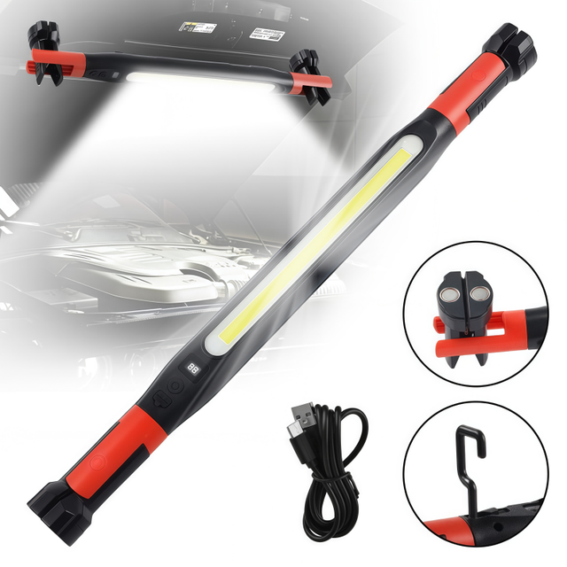 Portable COB LED Work Lamp Cordless Magnetic Inspection Lights Car Repair Home Garage Emergency USB Charging Flashlights Torches