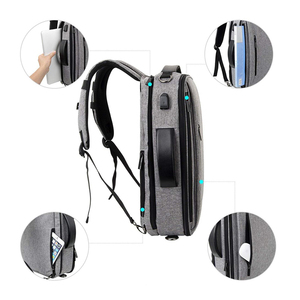 Waterproof Laptop <strong>Backpack</strong> with USB Zipper Closure Air Cushion Belt (20-39L) <strong>Convertible</strong> Business Briefcase Office Travel Bag - Product Image 5