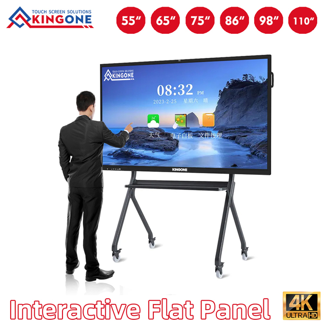 China OEM ODM Manufacturer 65 75 86 98 Inch Interactive Flat Panel 4K Multi Touch Digital Whiteboard for Classroom Education