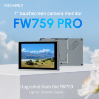 FEELWORLD FW759 PRO Moniteur de caméra à écran tactile de 7 pouces HDMI IPS Moniteur vidéo de champ 1280x800, OEM/ODM Usine directe